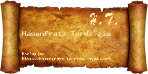 Hasenfratz Terézia névjegykártya